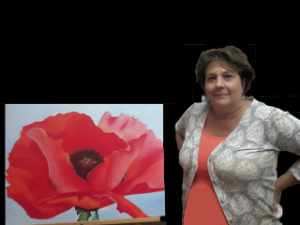 Rhondas Poppy withblack background