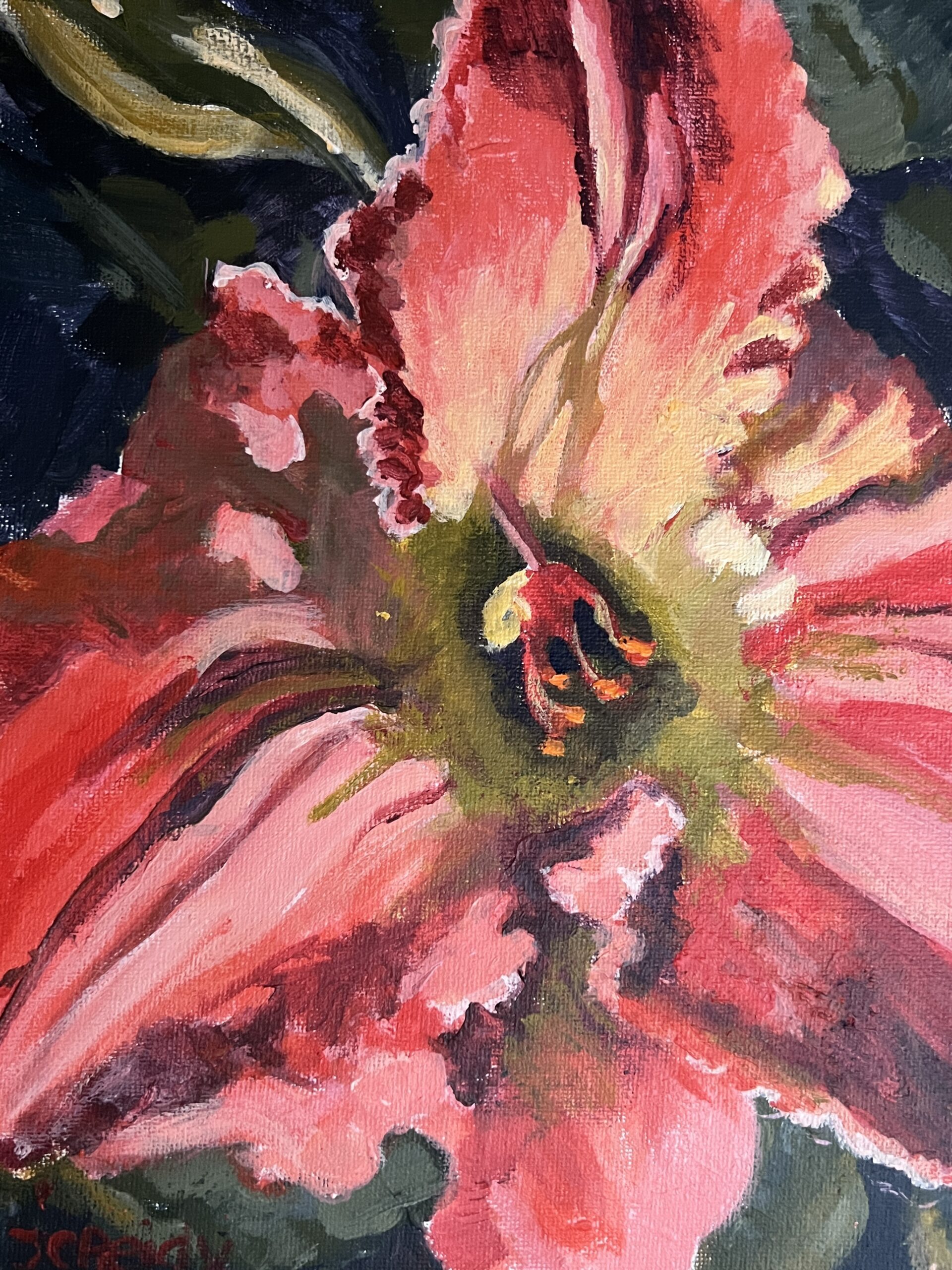 Pink Lily with our Red Color Mixtures Pink Lily with our Red Color Mixtures